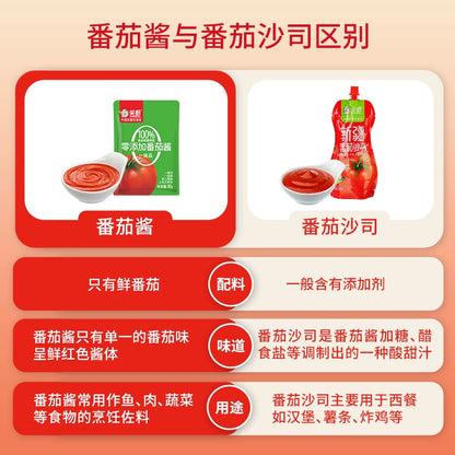 【囤货】笑厨新疆纯番茄酱30g*10袋装西红柿酱番茄红素0脂肪